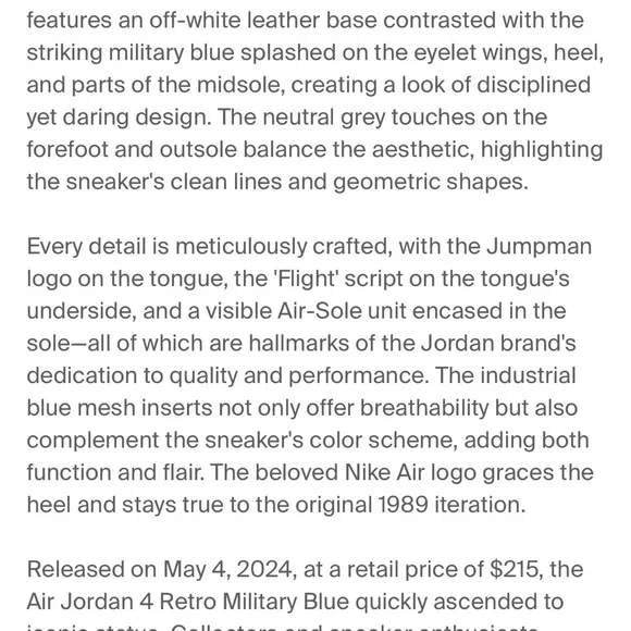 Air Jordan 4 Retro Military Blue - Picture 5 of 5